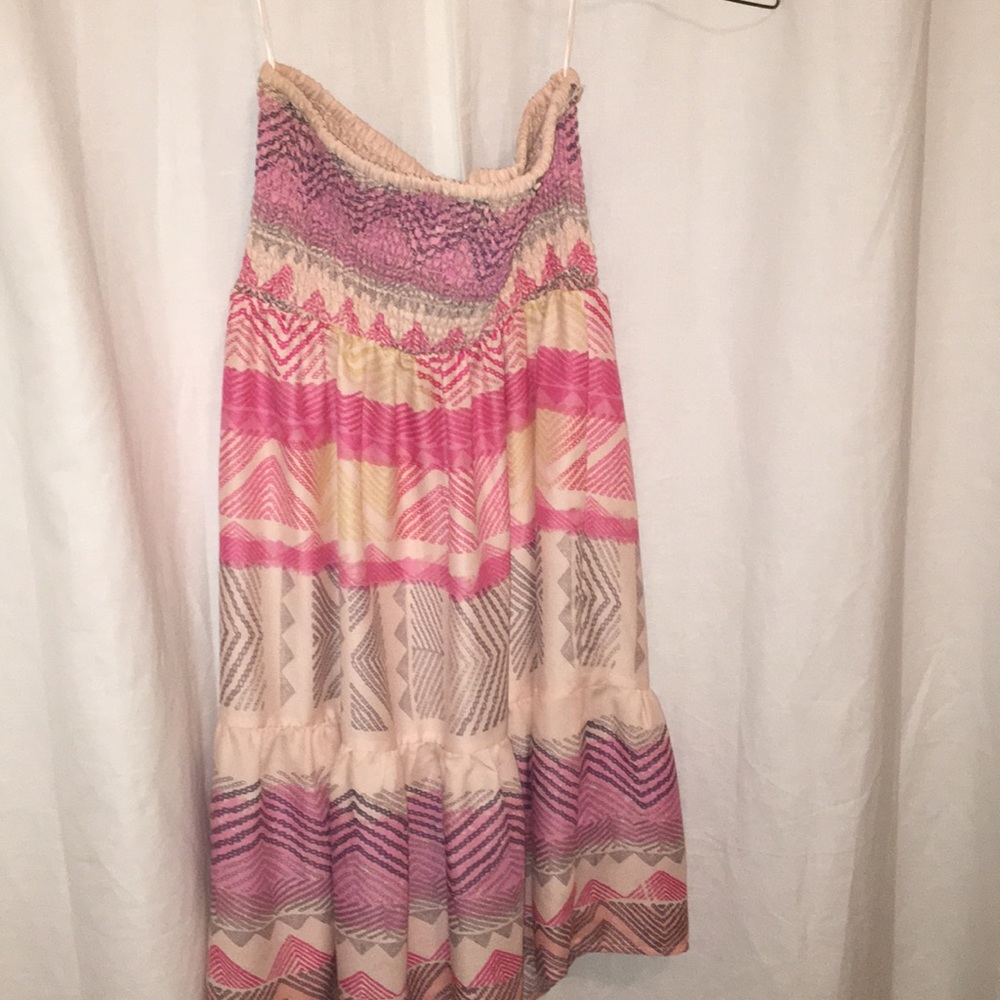 Strapless Aztec dress